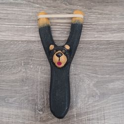 Wooden Carved Bear Slingshot
