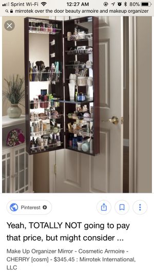 Mirrotek Over The Door Hanging Makeup Organizer For Sale In