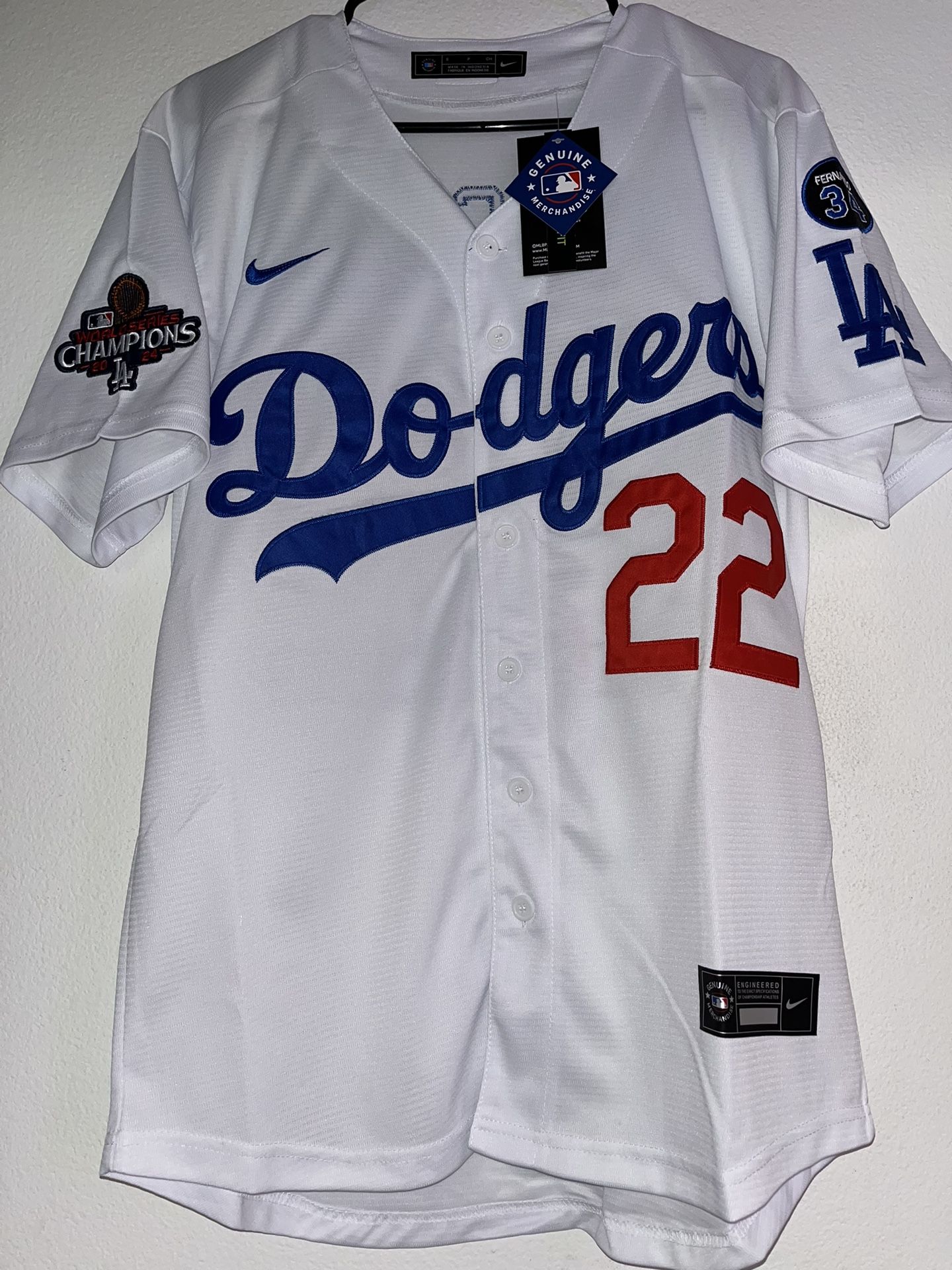 Men Dodgers Kershaw White Jersey