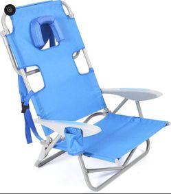 Large Ostrich Ladies Comfort On-Your-Back Face-Down Backpack Beach Chair