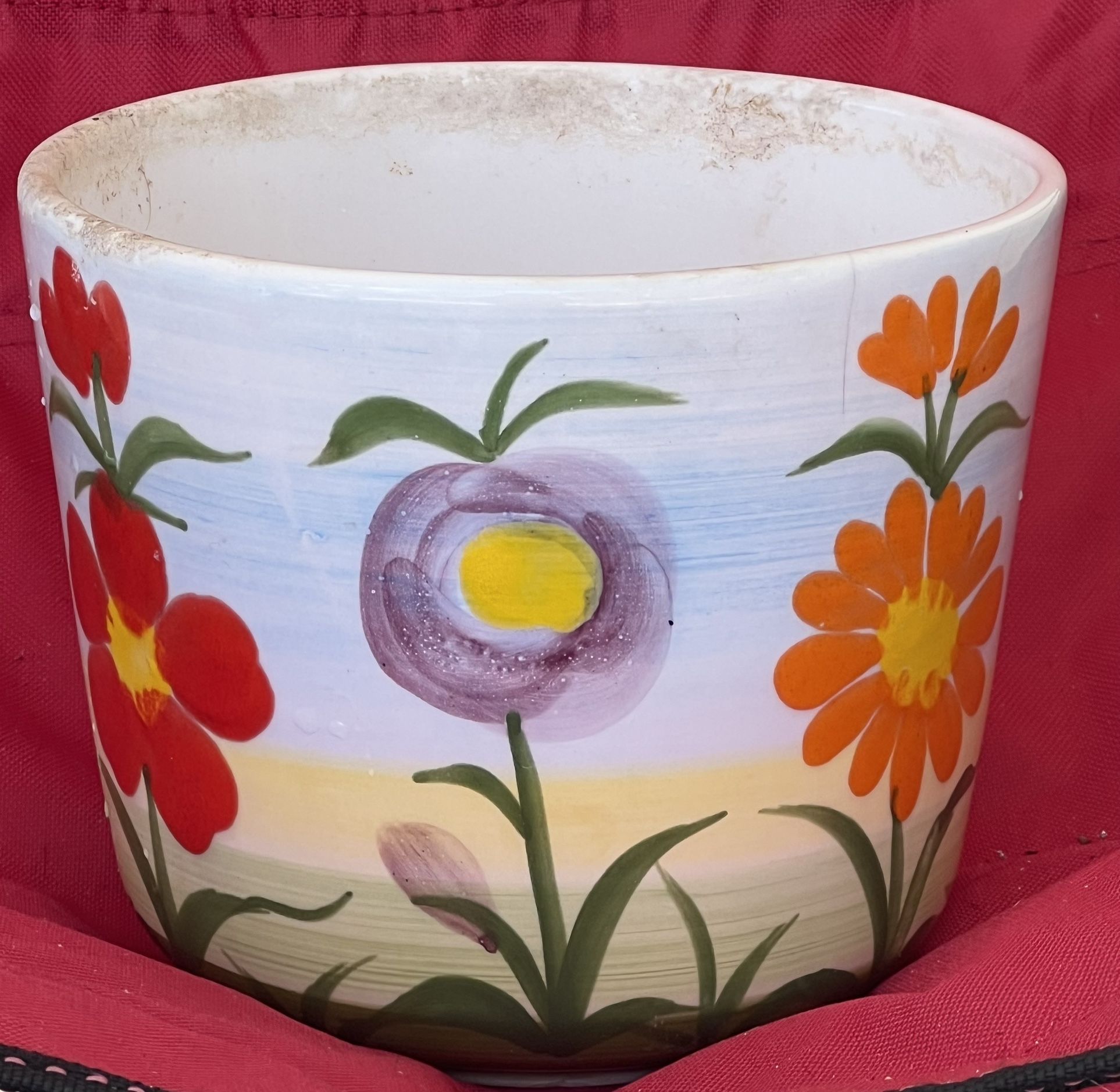 πΈ Vintage Made in Italy Hand-Painted Flower Pot