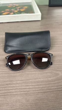 Tortoise Frame Sunglasses with Case