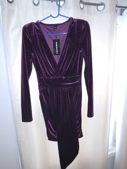 Purple Velvet Dress