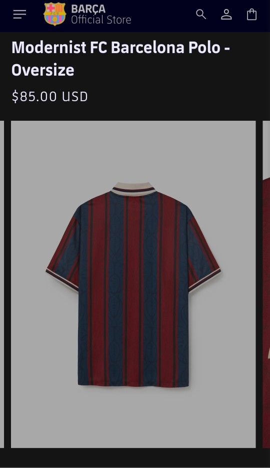 Modernist FC Barcelona Polo - Oversize for Sale in Artesia, CA