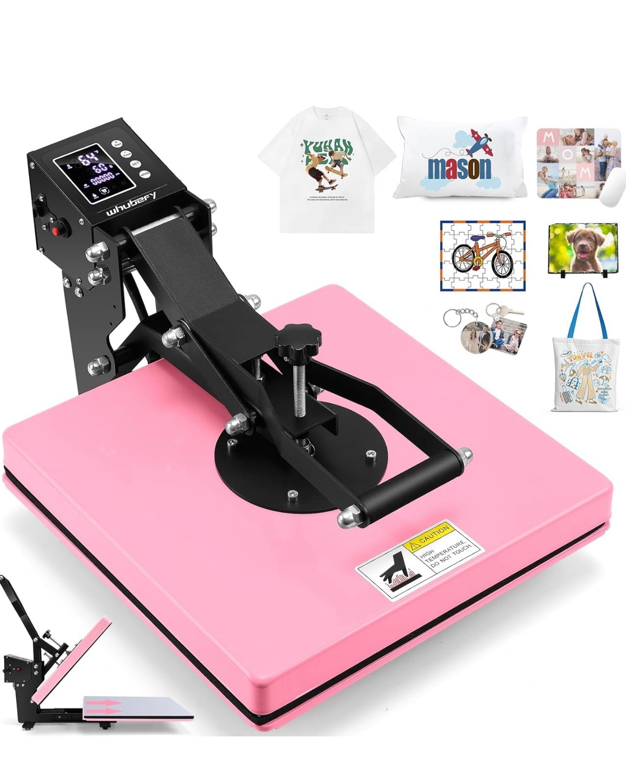 Heat Press 15x15, Slide Out Press Machine for T-shirts w/ 3 Pre-Set Modes