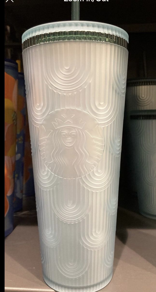 2024 STARBUCKS ANNIVERSARY MINT GREEN MERMAID SHELL SCALES 24oz COLD CUP