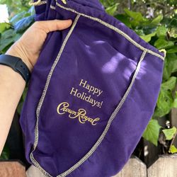 Set Of 4 CROWN ROYAL Velvet Gift Bags