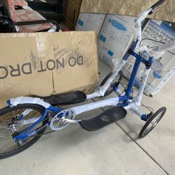 Brand new StreetStrider 3i Outdoor + Indoor Elliptical Cross Trainer, Blue (retail $1600)