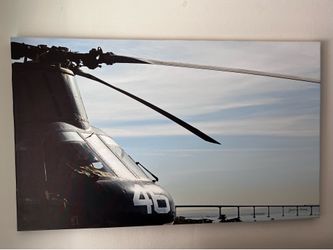 Large 5’ x 3’ Aviation Canvas Wall Art (2) – Navy Helicopter