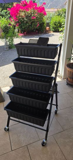 5 Tier Vertical Planter On Wheels