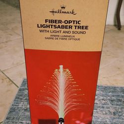 Hallmark Star Wars Fiber Optic Lightsaber Tree w/Light & Sound 