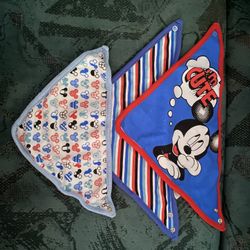 mickey mouse baby bibs / bandanas