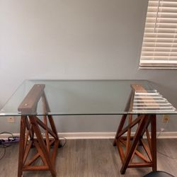 Glass top desk (From Rooms To Go)