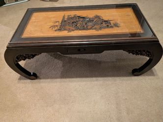 Vintage Hand Carved Chinese Coffee Table