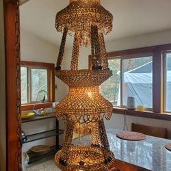 Vintage Sea Shell Long Chandelier Beach Boho