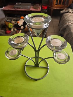 Candle holder with new candles