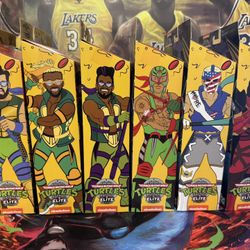 WWE TEENAGE MUNTANT NINJA TURTLE MATTEL ELITE FIGURES - GREAT BOXES AND PAINT