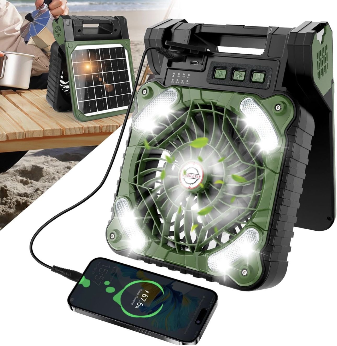 Solar Battery Operated Fan(brand New)