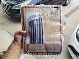 Brand-New In Original Packaging Malabar Bay By Jaye's Shower Curtain 100% Cotton