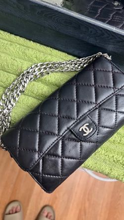 Chanel Black wallet with chain