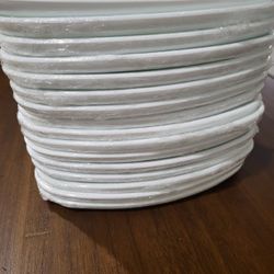 Milk Glass Floral Plates And Cups 