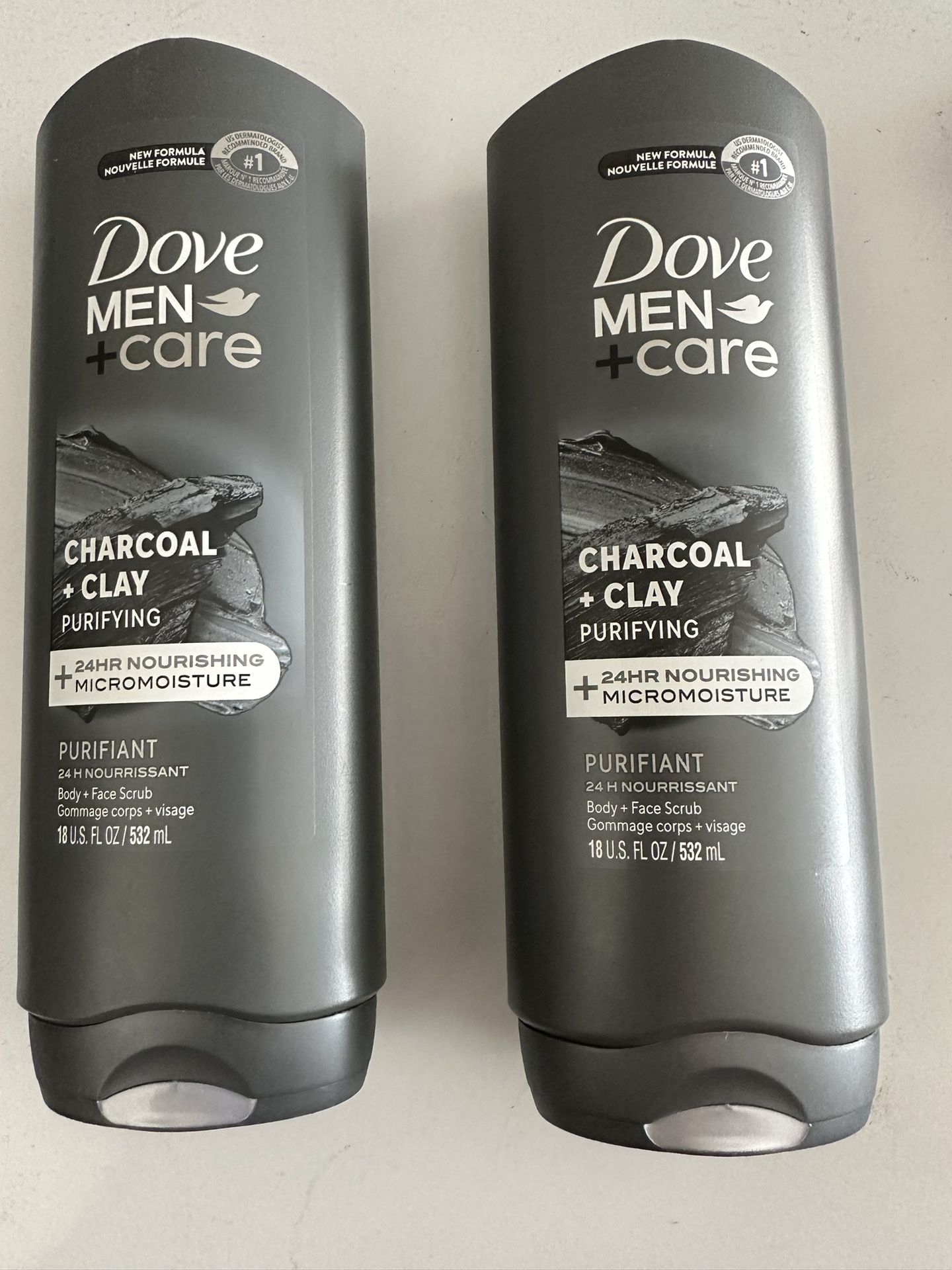 Dove Men Charcoal Body Wash And Old Spice Deodorant Bundle