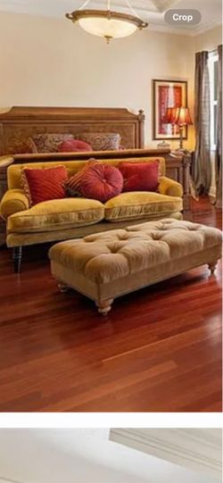 Gold velvet loveseat
