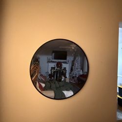 2 Round Wall Mirrors – Black & Gold – Modern Decor