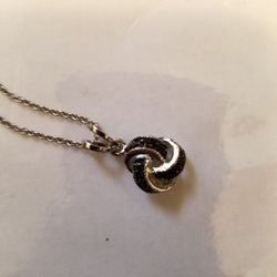 Genuine Black diamonds Pendant Set In .925 Silver And Chain .925 Chain