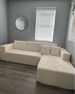 Ivory L Shaped couch