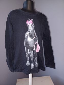 Faded Glory long sleeve shirt horse graphic size 6-6x