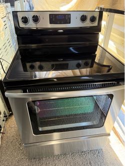 Whirlpool glass top electric stove