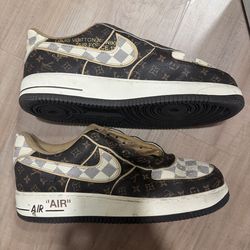 Louis Vuitton x Nike Air Force 1 Low "Monogram Damier" - Size 11.5