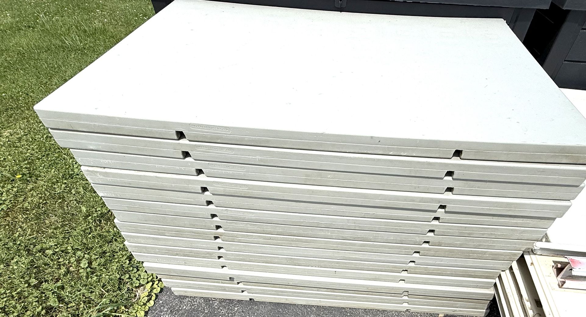 Set of 3 Plastic Pads 48”x32” Confer Plastics Concrete Pad Alternative)
