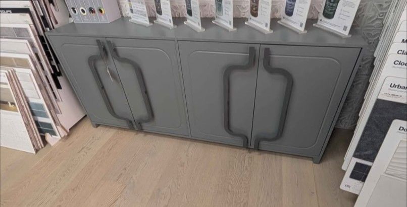 Grey Credenza Cabinet (Store Floor Model- 50% OFF)