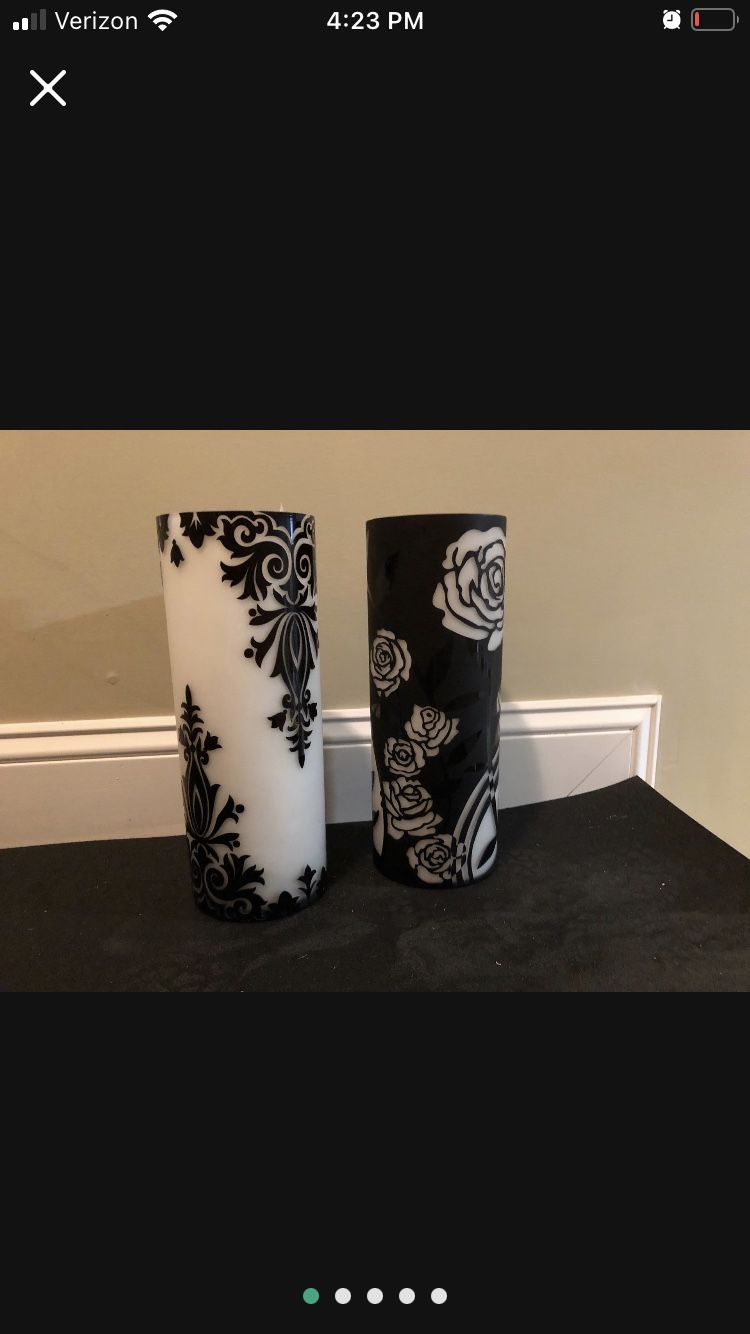 Decorative Damask Candle /Flower Vase