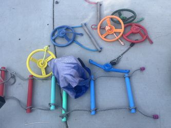 Ninja Course Obstacles And Brand New Slack Line