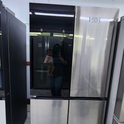 SAMSUNG INSTAVIEW 4 FRENCH DOOR REFRIGERATOR WITH BEVERAGE DISPENSER YEAR WARRANTY 1AÑO DE GARANTIA POR ESCRITO 