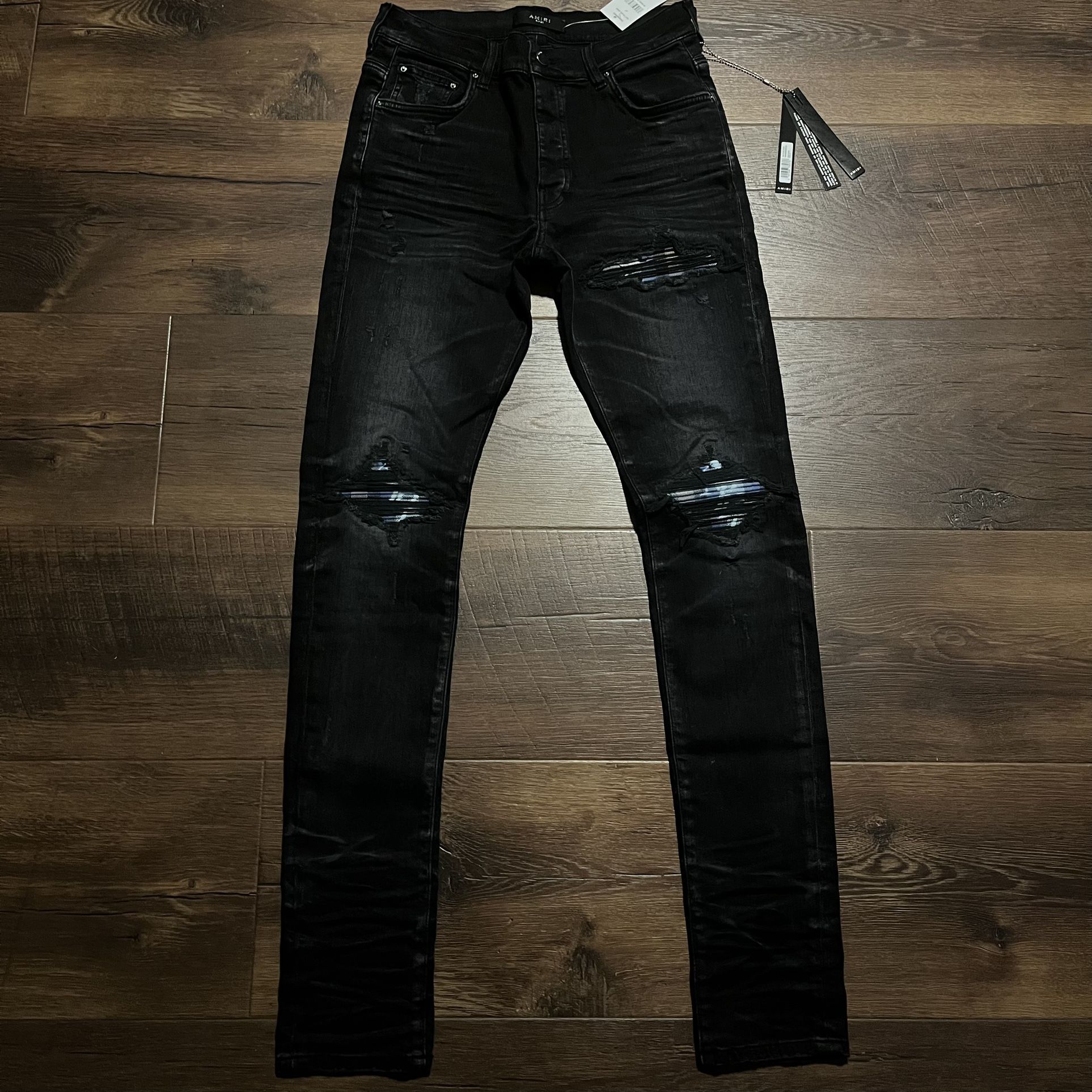 New with tags Black Mx1 Plaid Amiri Jeans size 32 - www.disolcolor.com