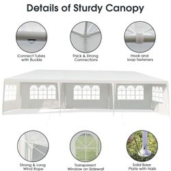 10 ft. x 30 ft. 🌦️⛺️⛺️White Party Wedding Tent Canopy 5 Sidewall🎊🎉🎊