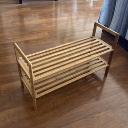 Bamboo shoe rack