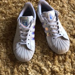 Girls Stan Smith Adidas Size 3 White Shoes Sneakers Kids