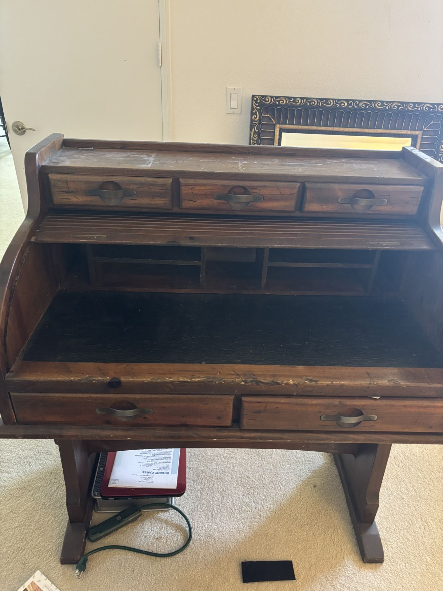 50 year old roll top desk