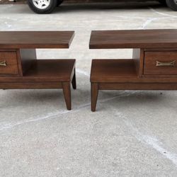 MCM Solid Wood End Tables / Nightstands by Lexington 