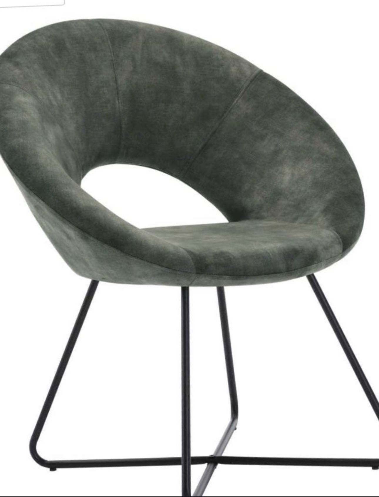 Modern Accent Velvet Chair Color Army Green