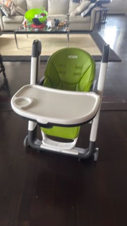 PegPerego,Siesta, green/white baby adjustable highchair seat