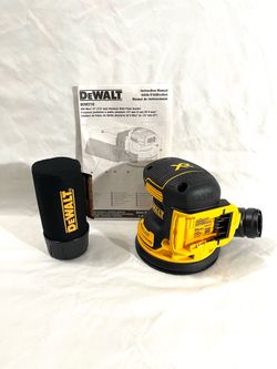 Brand new DeWalt XR 20 V brushless orbital palm sander with sawdust bag. Retails for $149.
