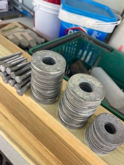 Washers, lag bolts