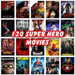 120 Superhero Movies -  Over 120 Movies on USB Drive