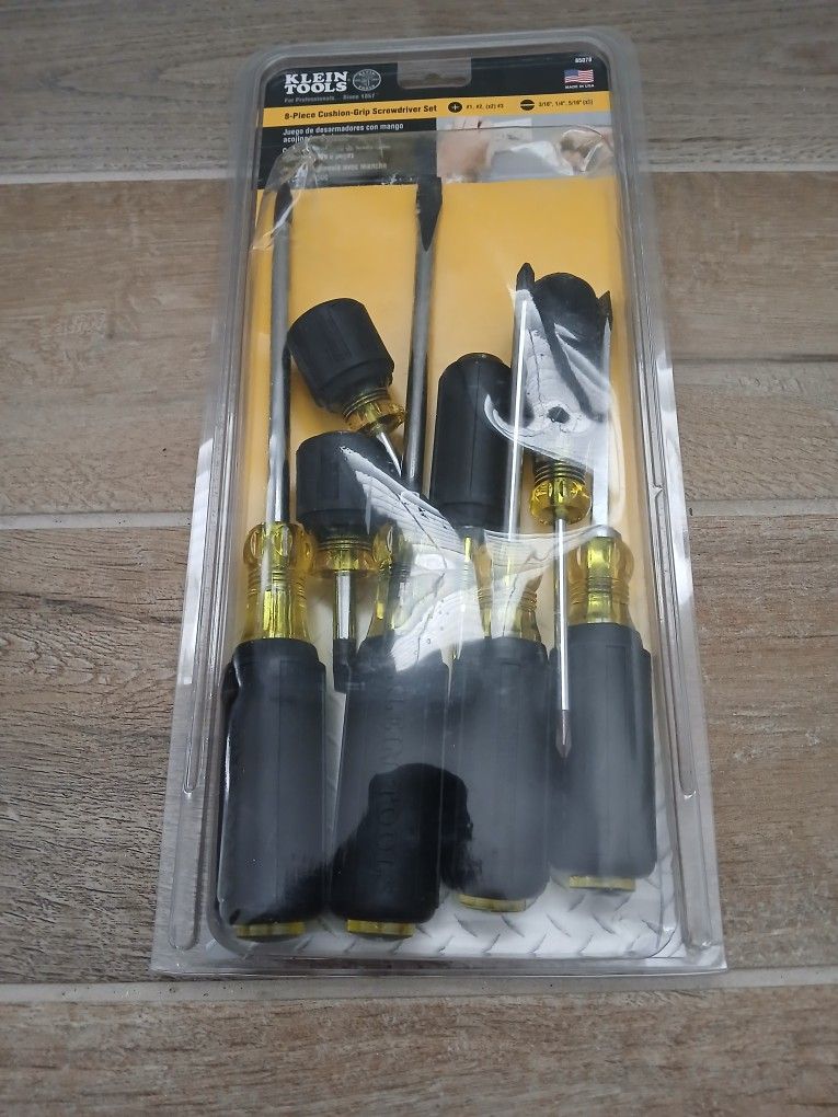 8 Piece Cushion Grip Klein Screwdriver Set